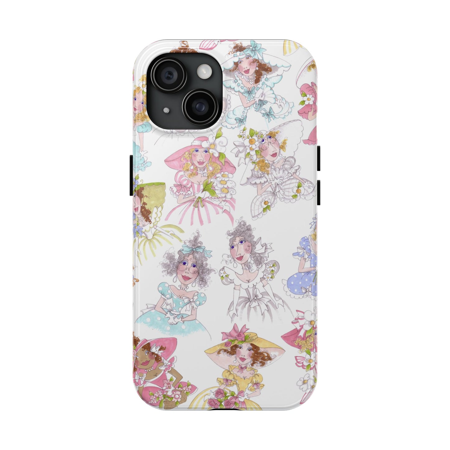 Tossed Belles White Phone Case