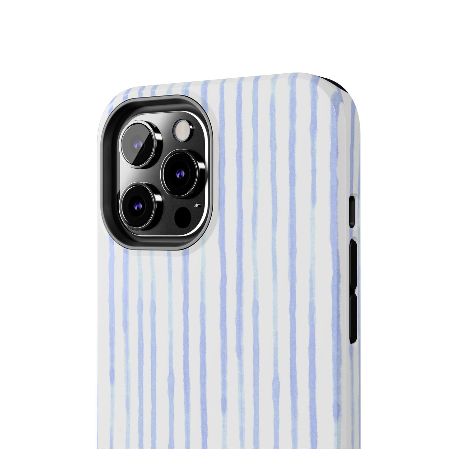Happy Stripe White / Blue Phone Case