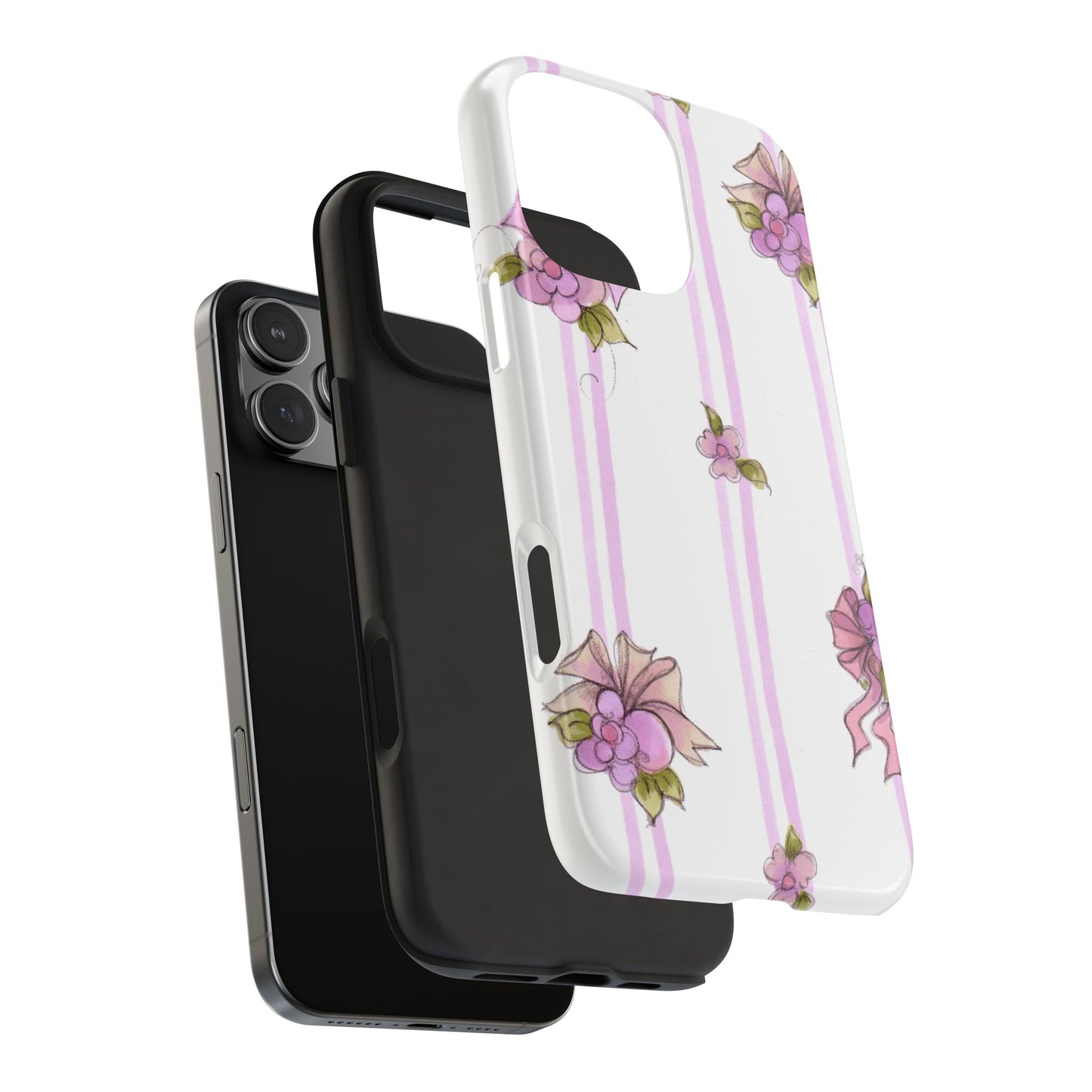 Flower Model Flower Stripe Phone Case