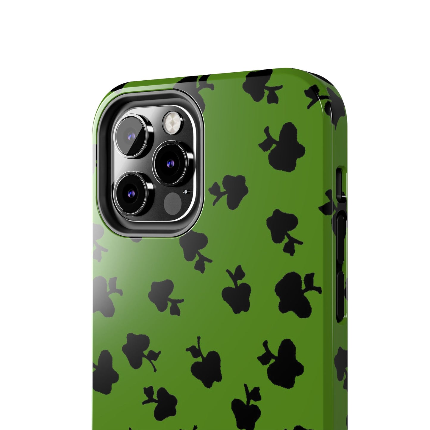 Happy Apples Green / Black Phone Case
