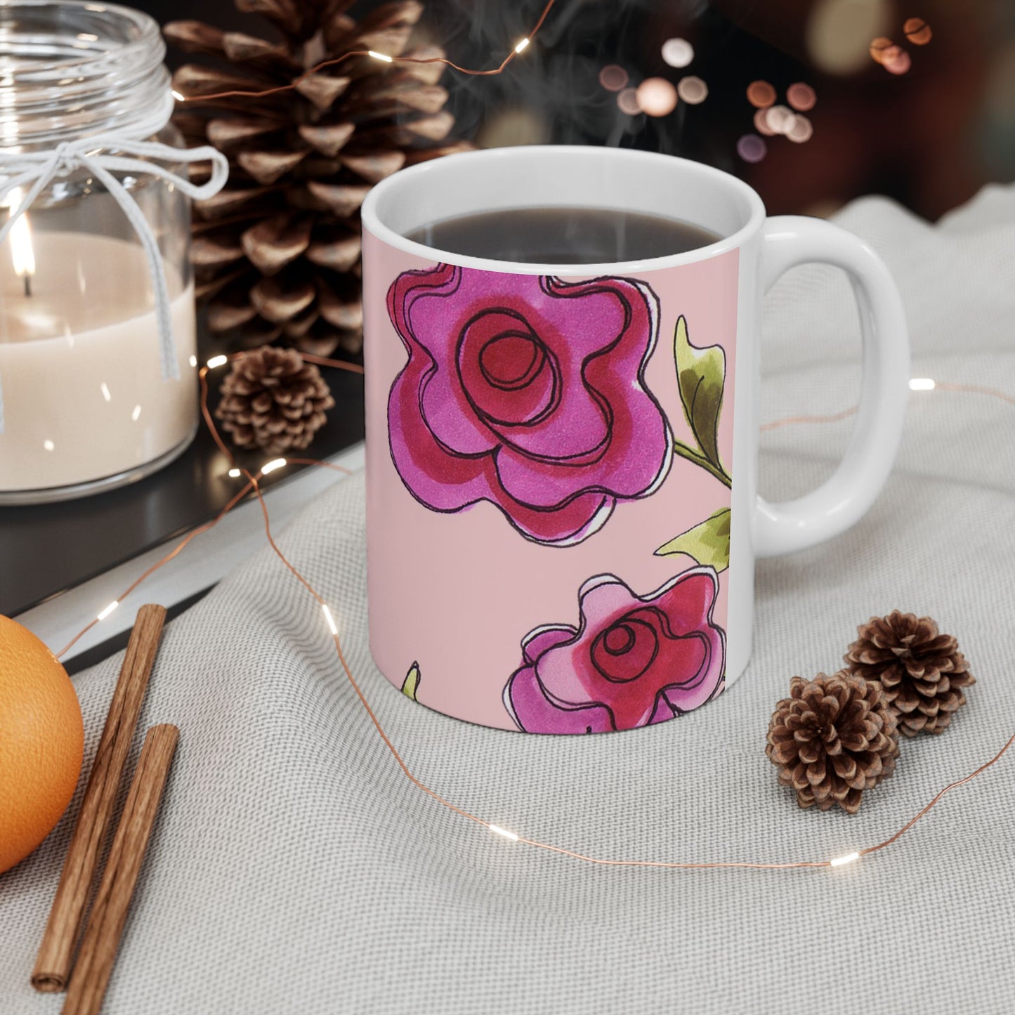 Jumbo Floral Pink Cup