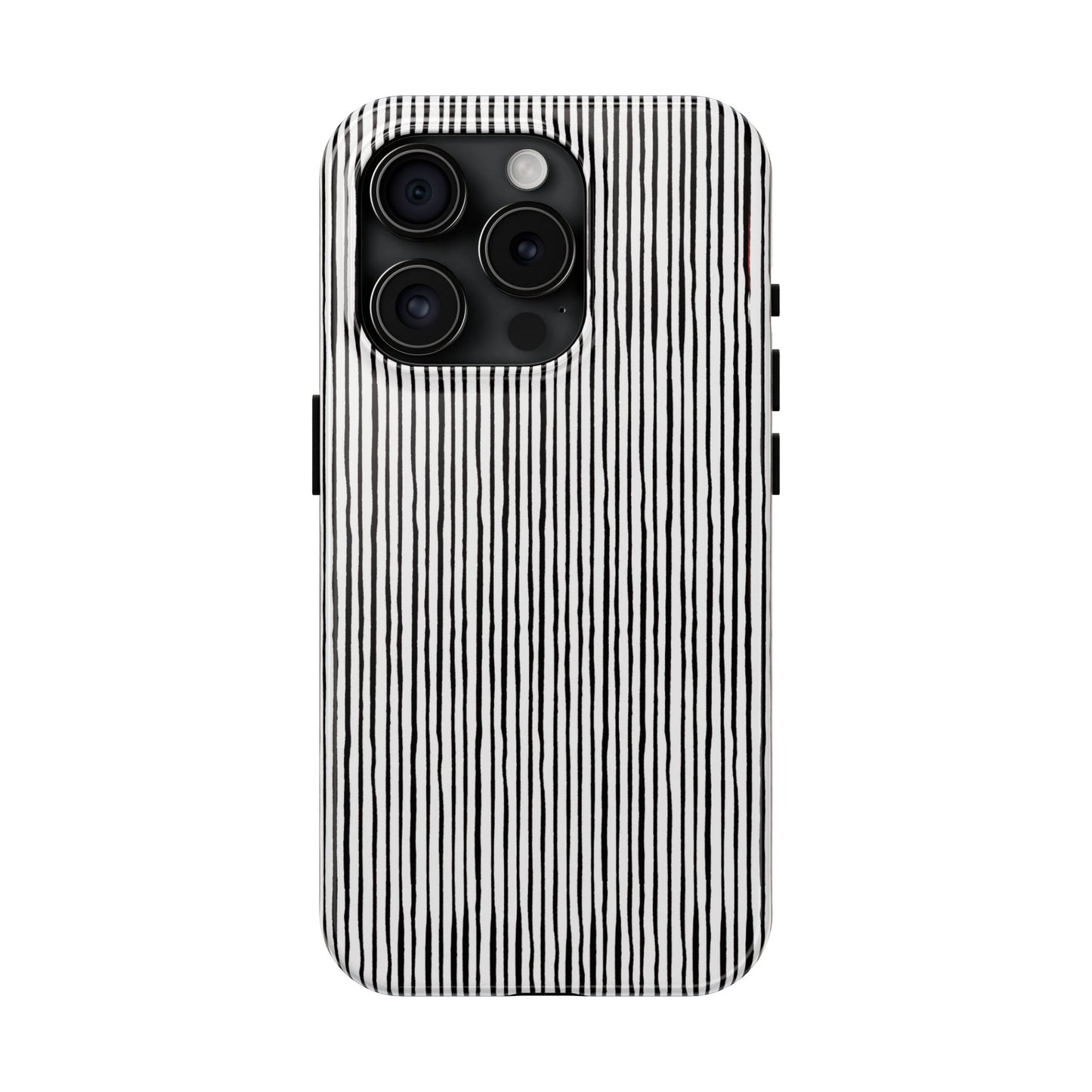 Quirky Pin Stripe White / Black Phone Case