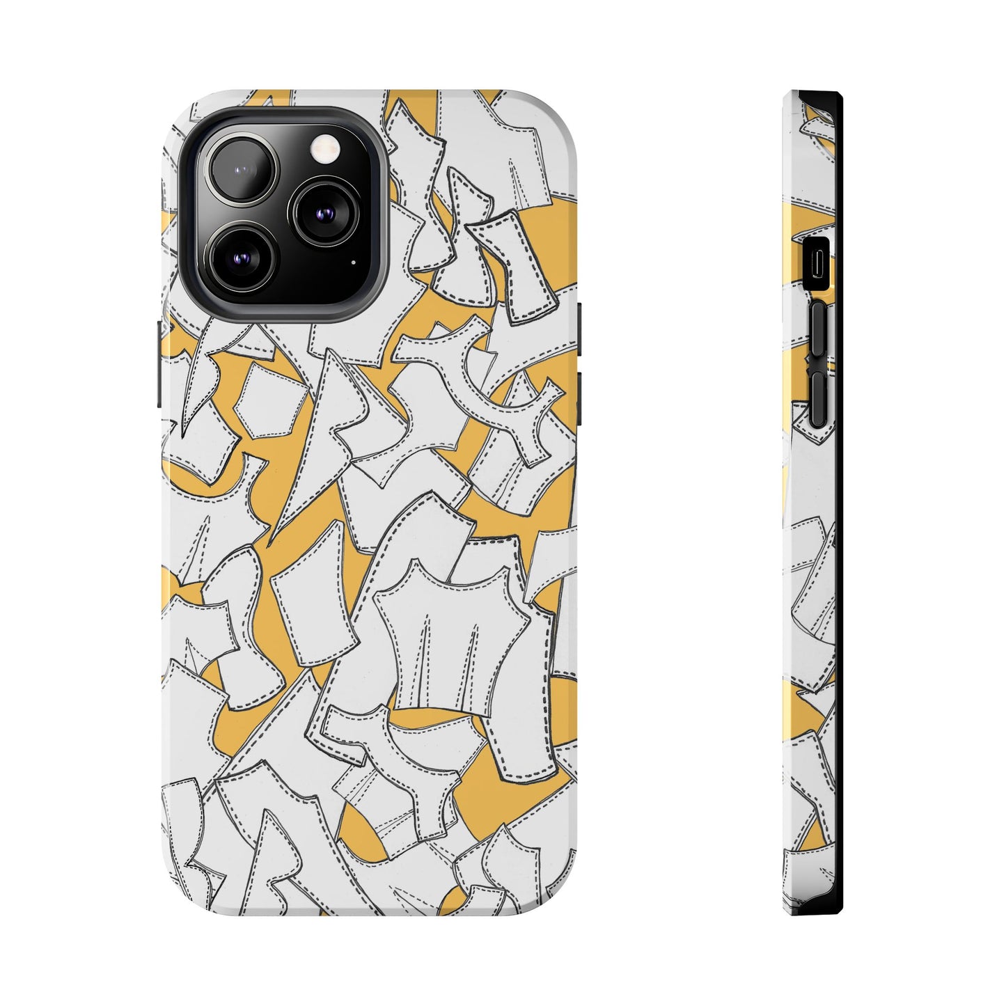 Pattern Pieces Yellow Phone Case