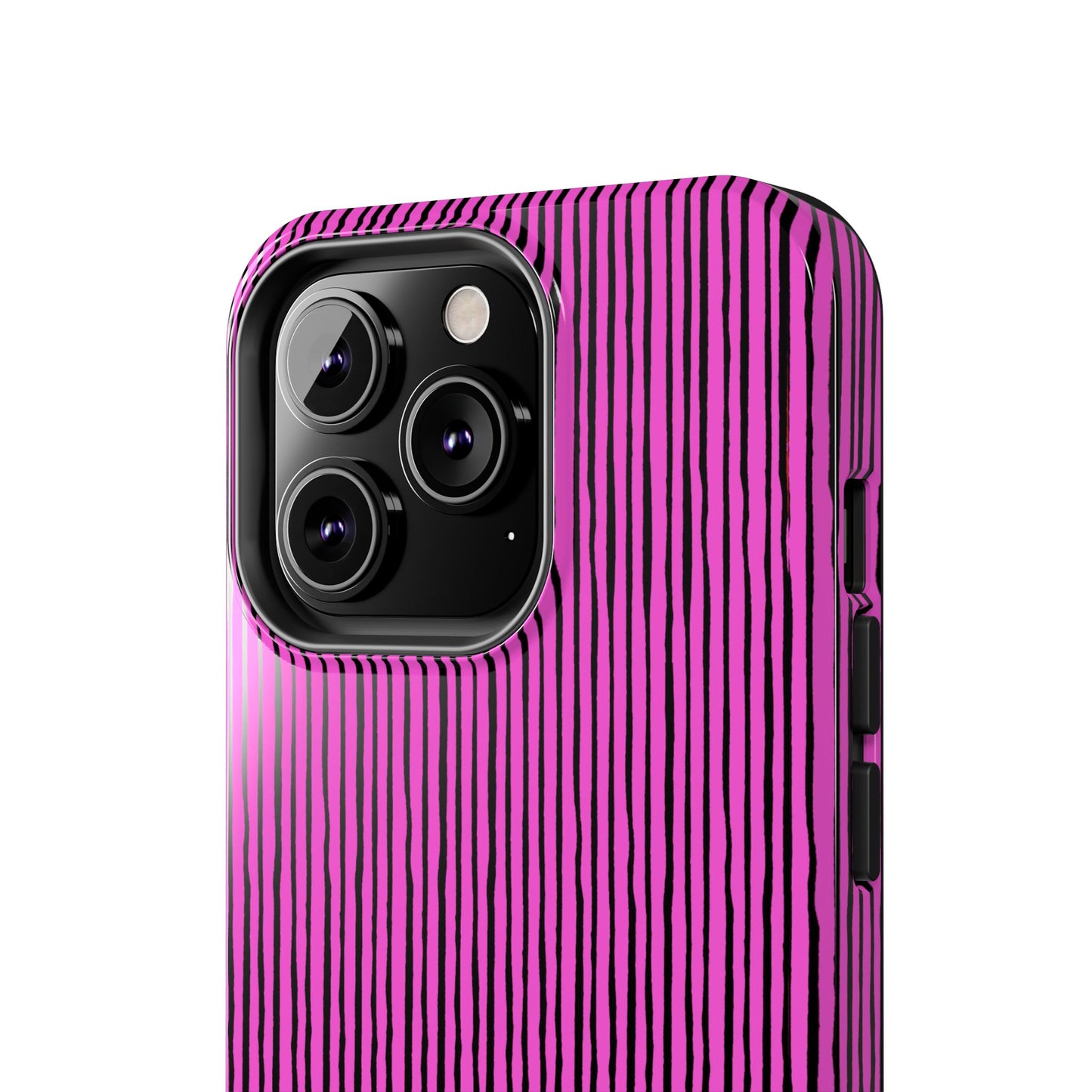 Quirky Pin Stripe Pink / Black Phone Case