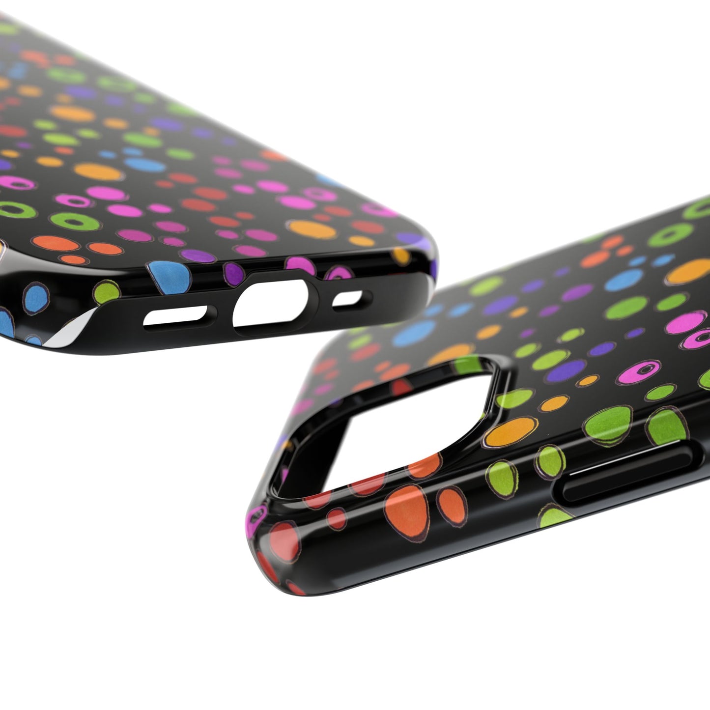 Dog Dots Black / Multi Phone Case