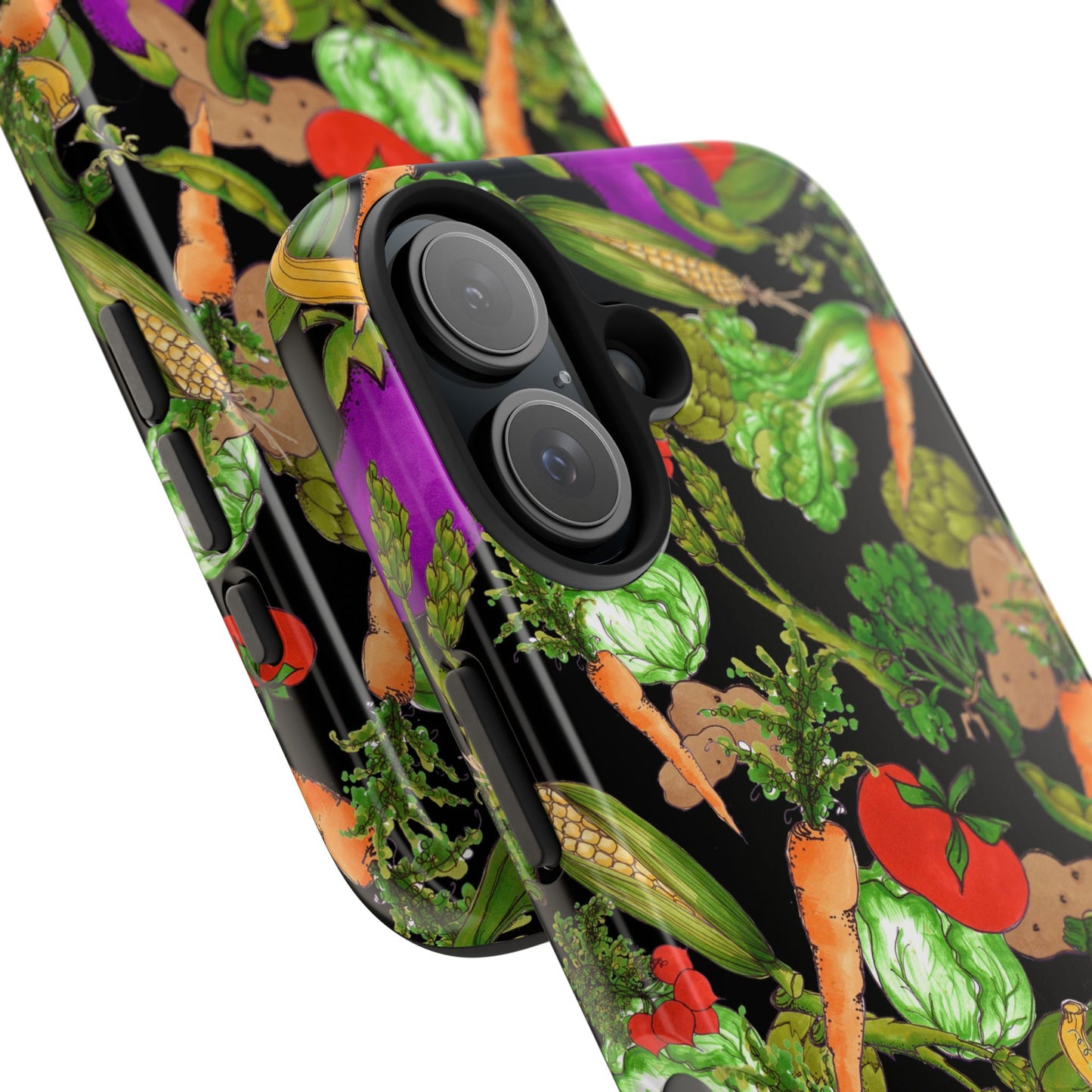Veggie Jungle Black Phone Case
