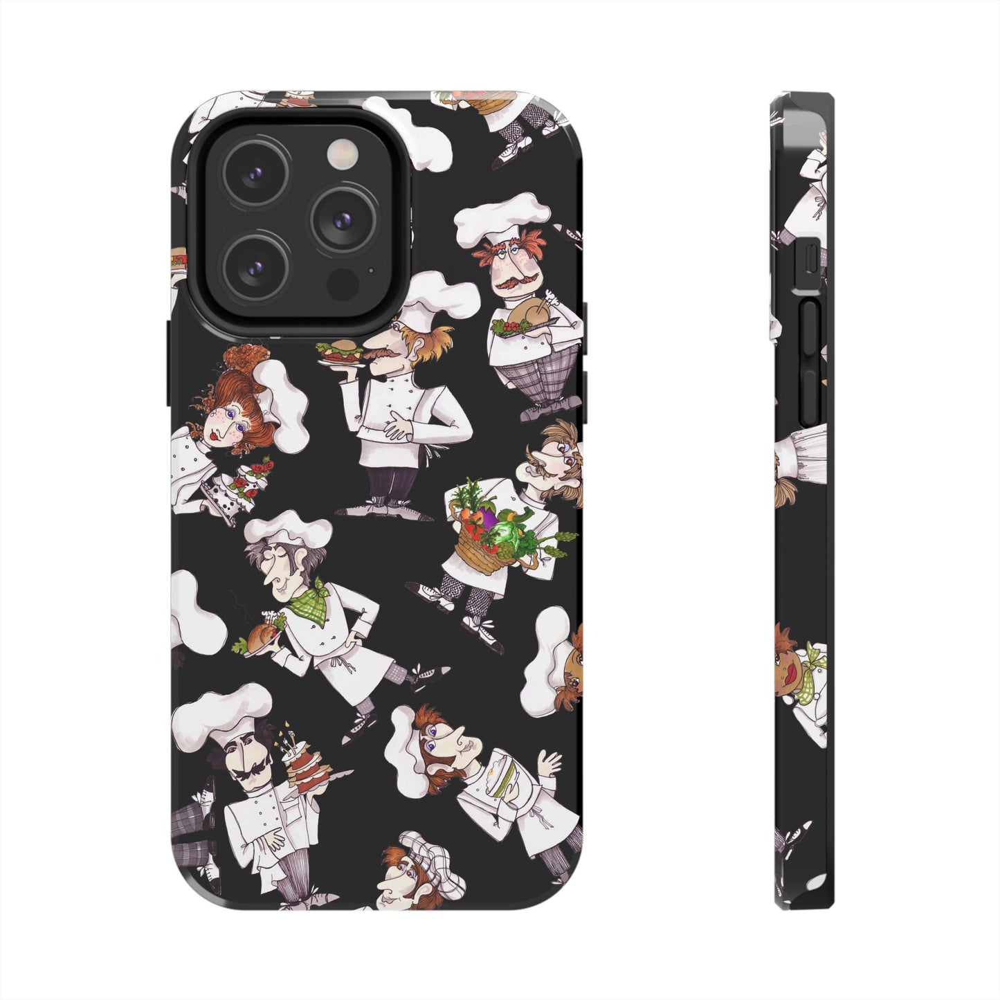Tossed Chefs Black Phone Case