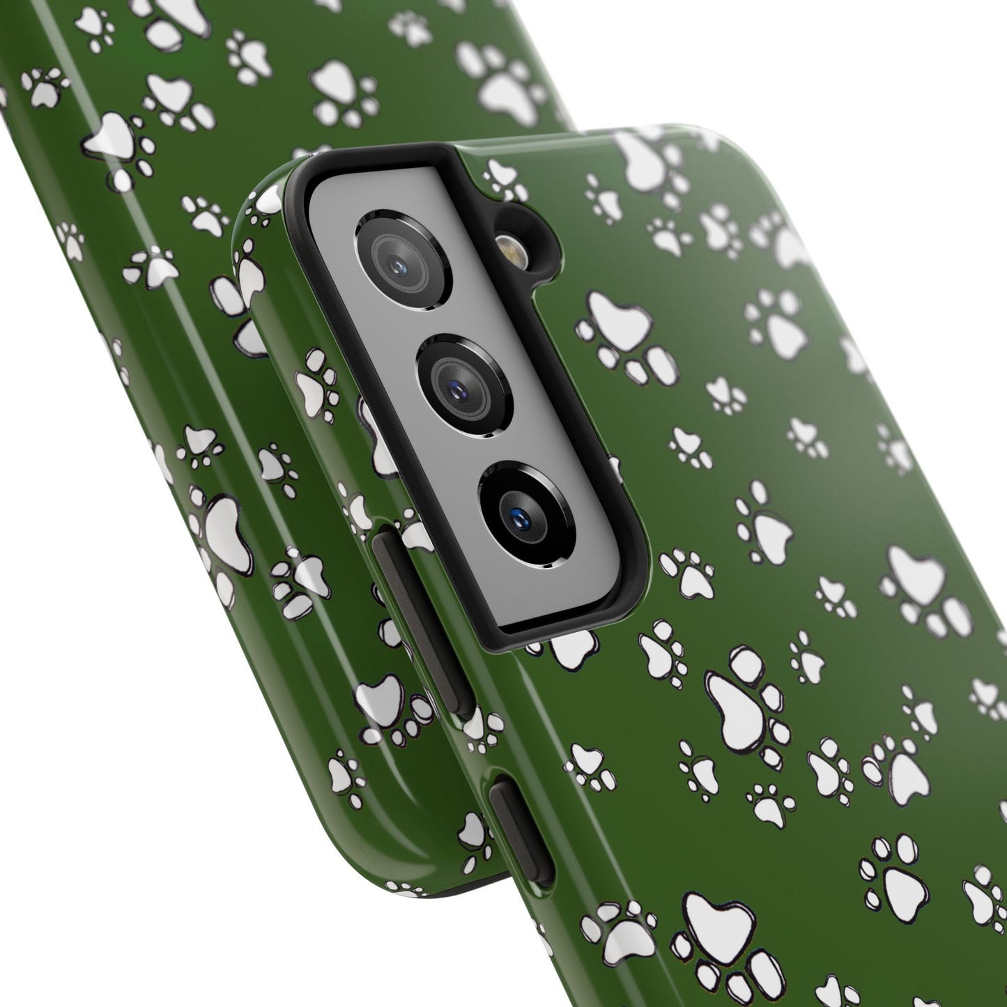 Paw Flakes Green Phone Case