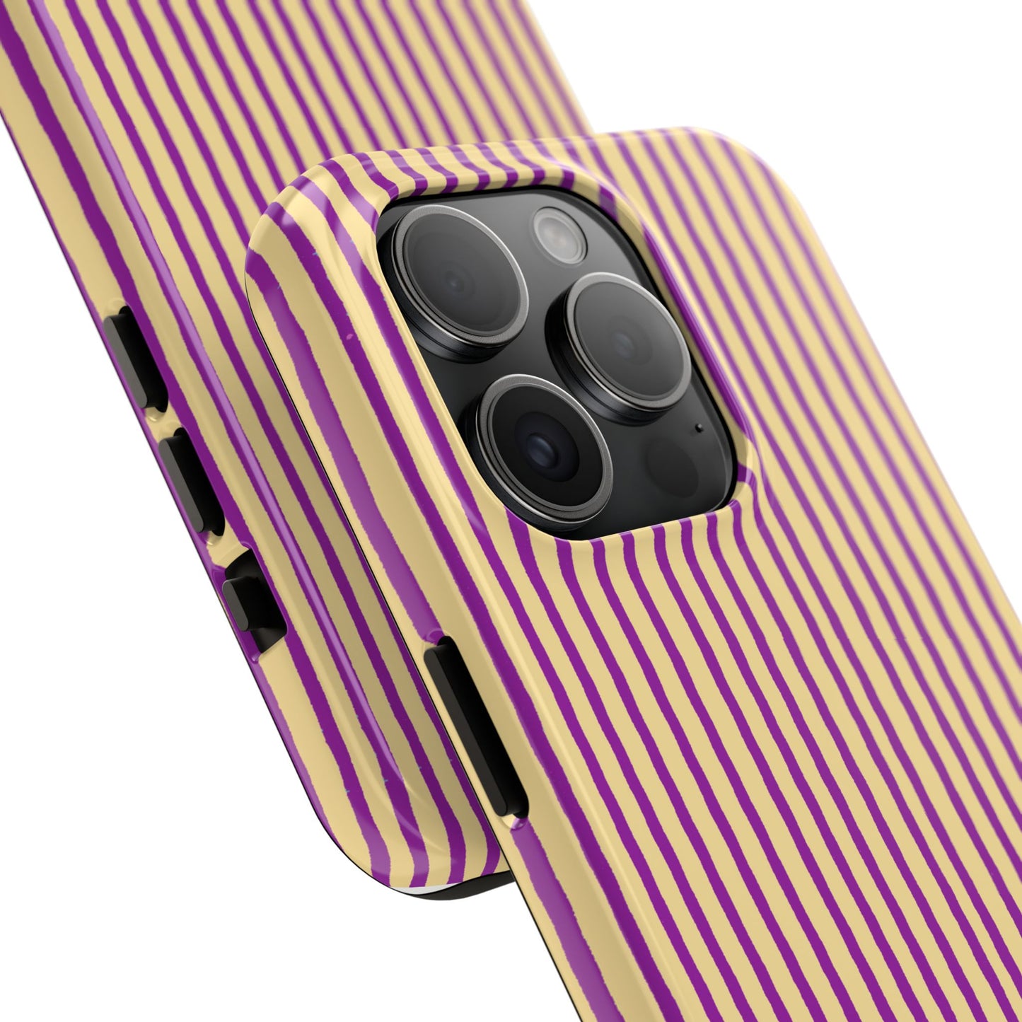 Stripe Yellow / Purple Phone Case
