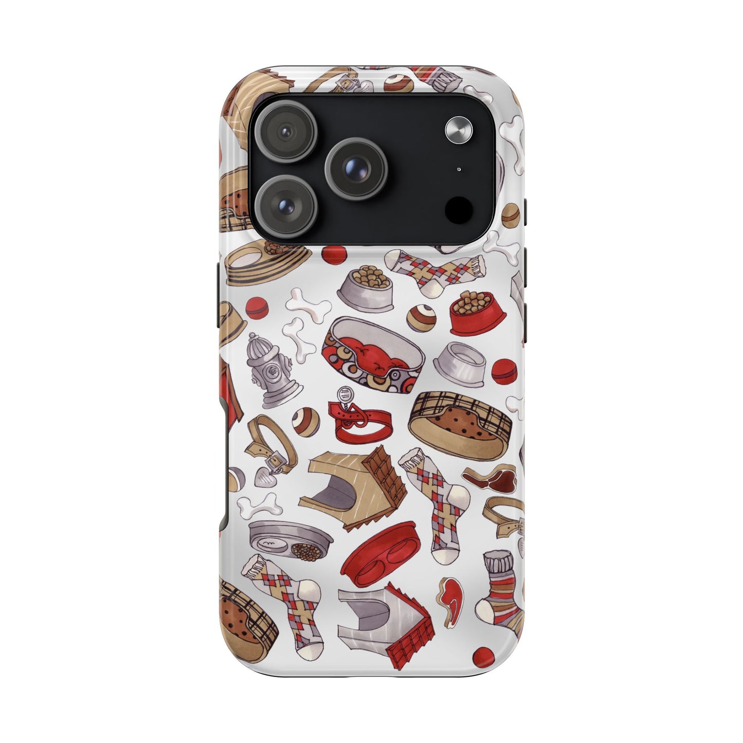 Doggie Stuff Gray Phone Case