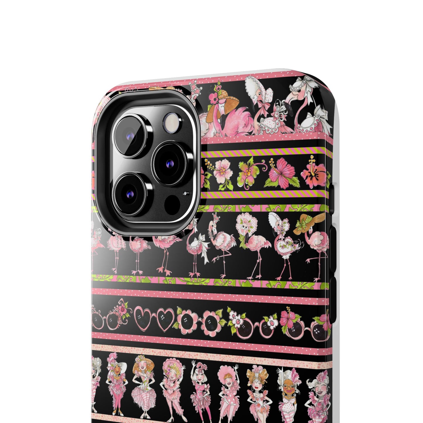 Flam Borders Black Phone Case