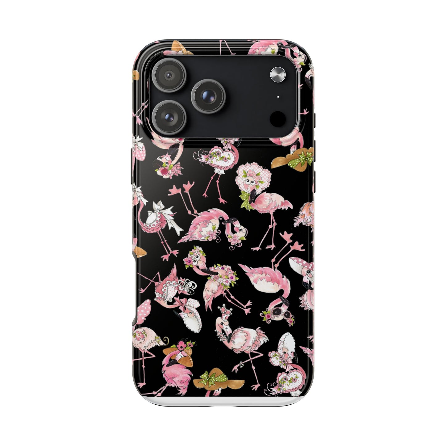 Tossed Flams Black Phone Case