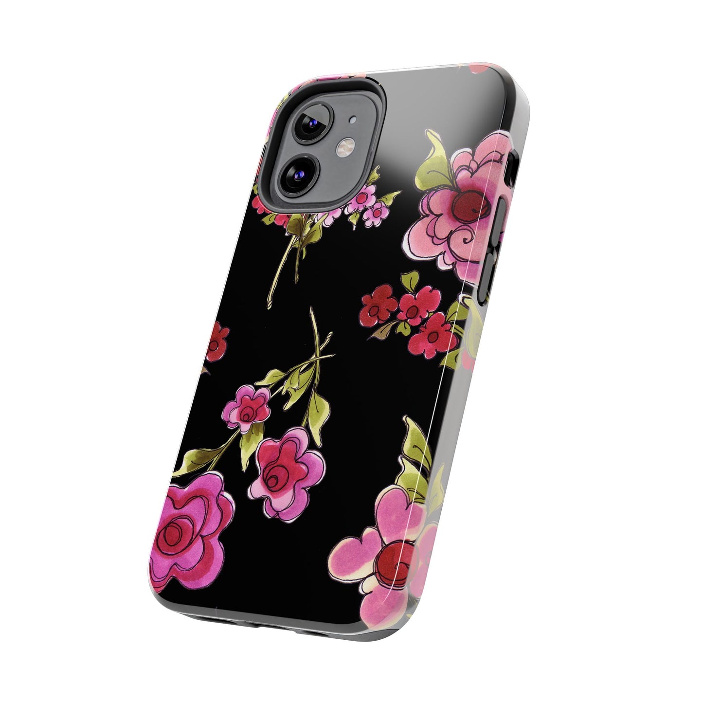Jumbo Floral Black Phone Case
