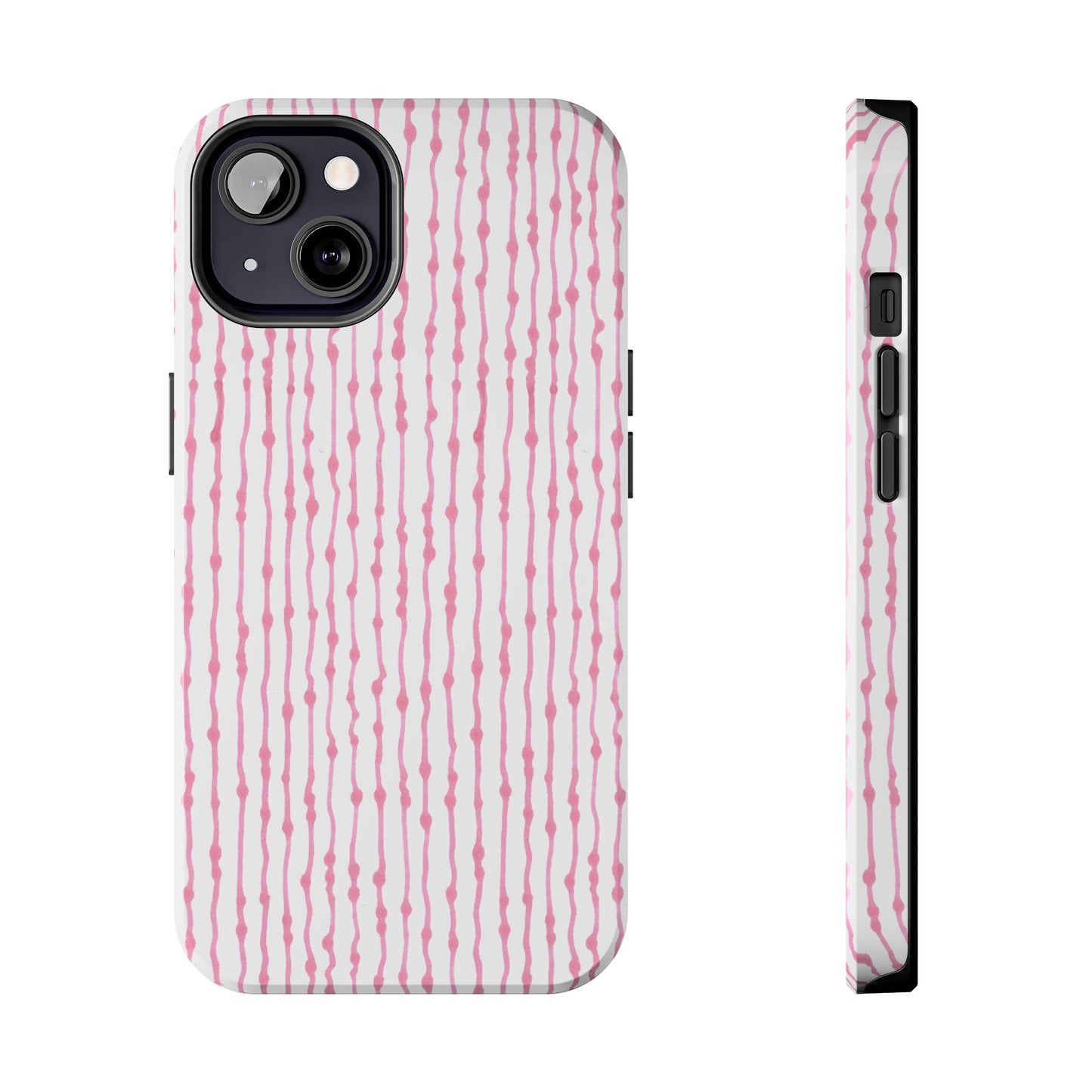 Faux Seersucker White / Pink Phone Case