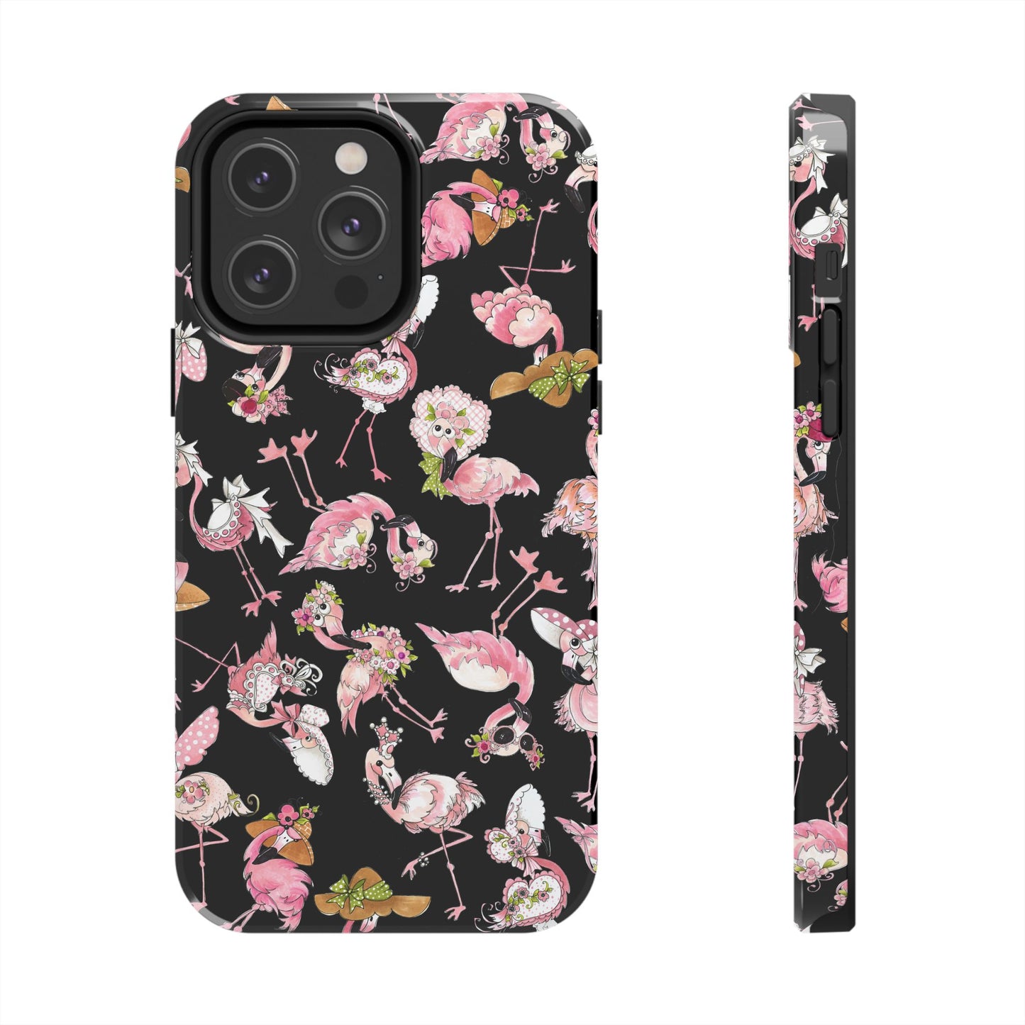 Tossed Flams Black Phone Case