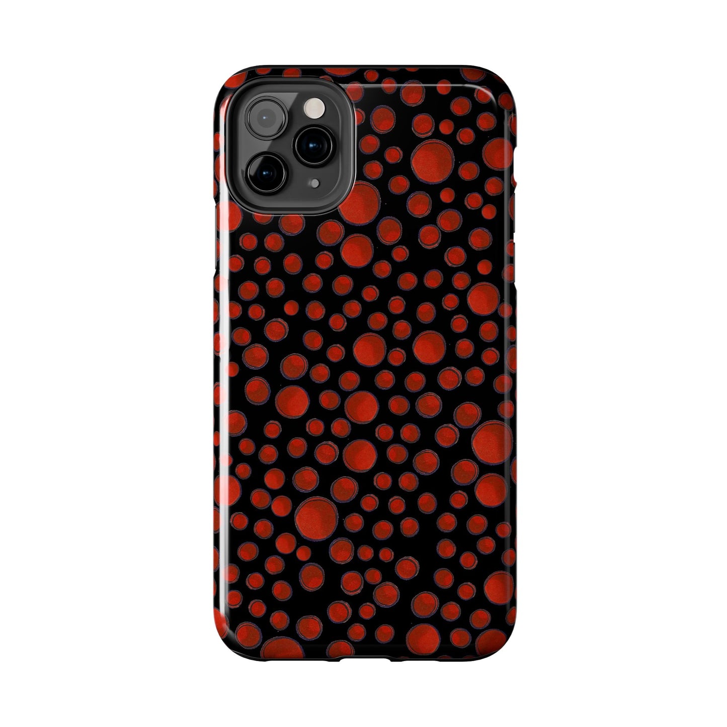 Dot Assortment Black / Red Phone Case