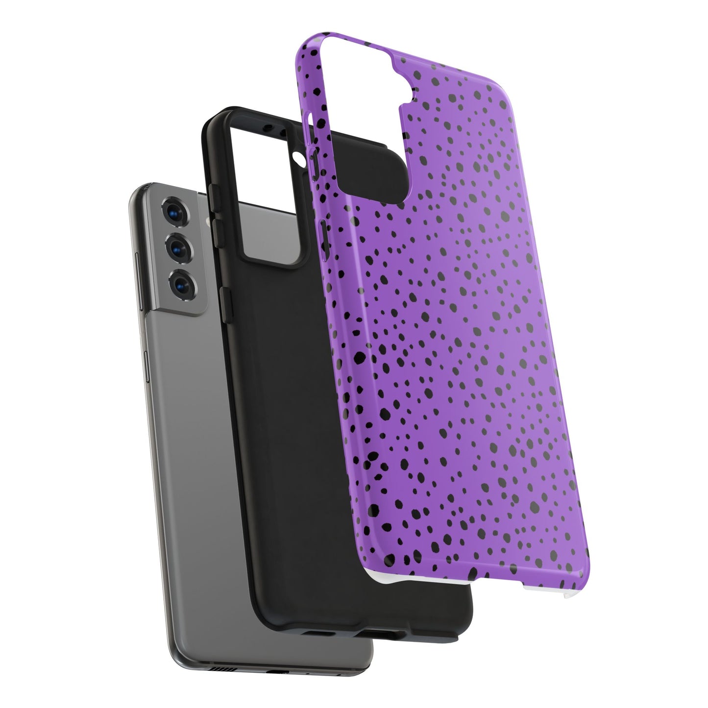 Pepper Dots Purple / Black Phone Case