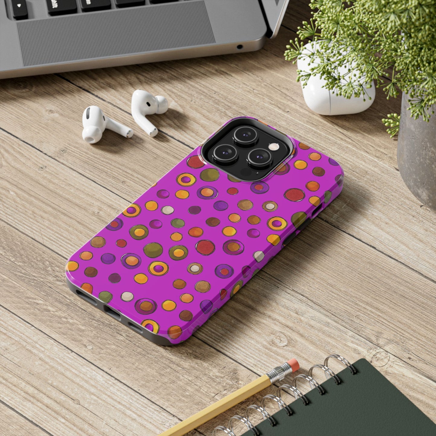 Double Dot Fuchsia Phone Case