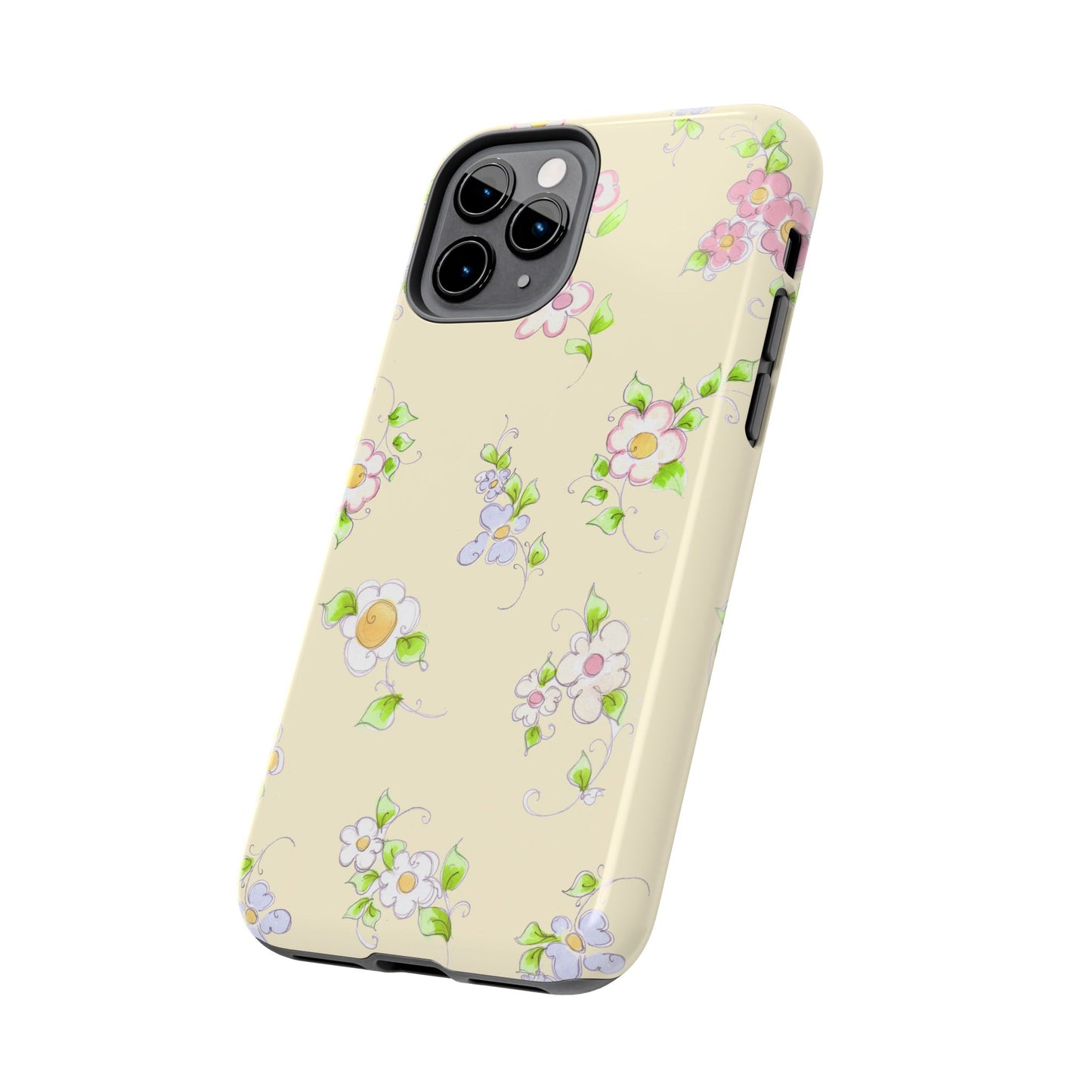 Precious Posies Yellow Phone Case