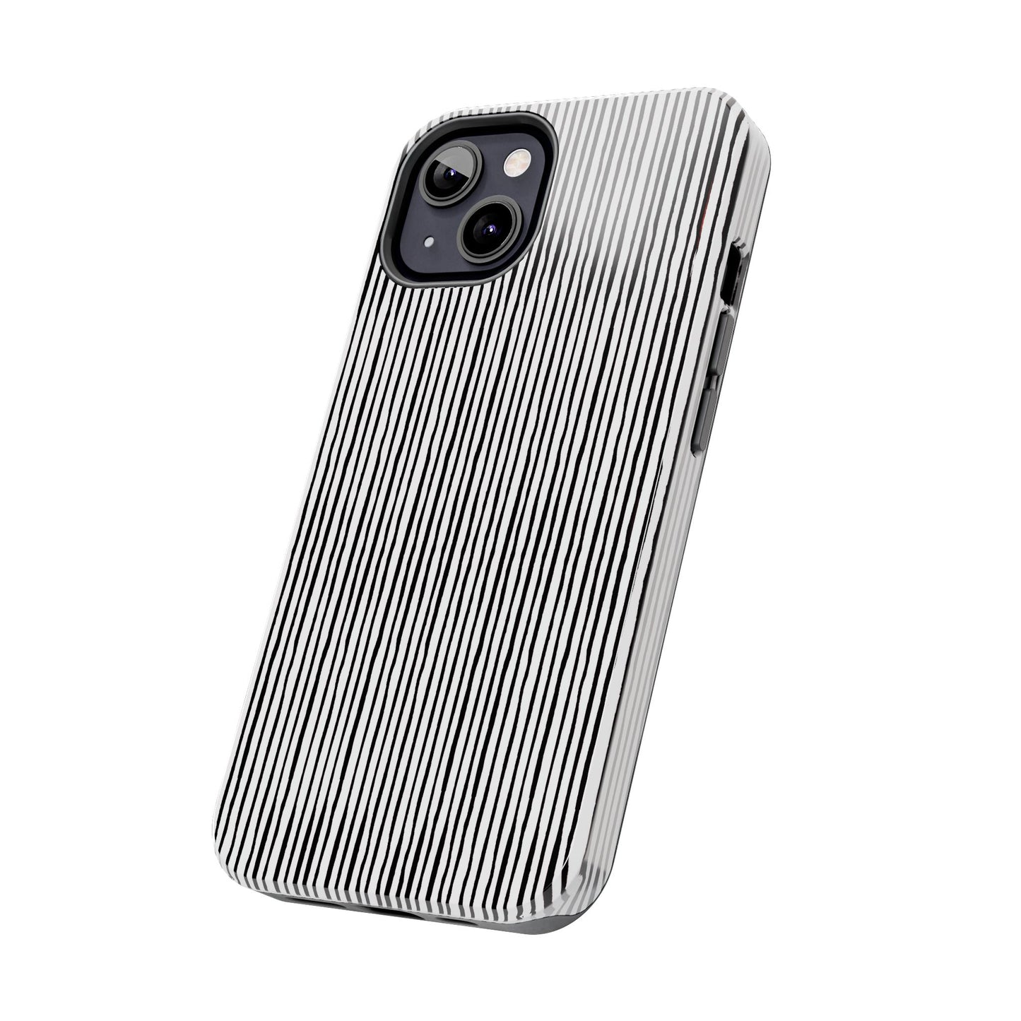 Quirky Pin Stripe White / Black Phone Case