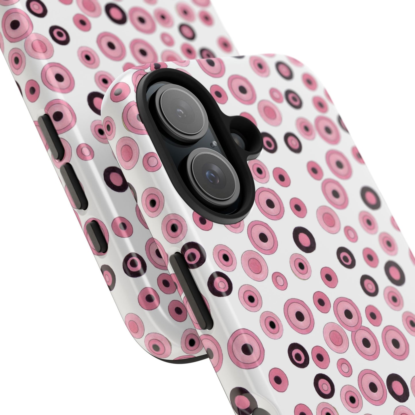 Dots White / Pink Phone Case