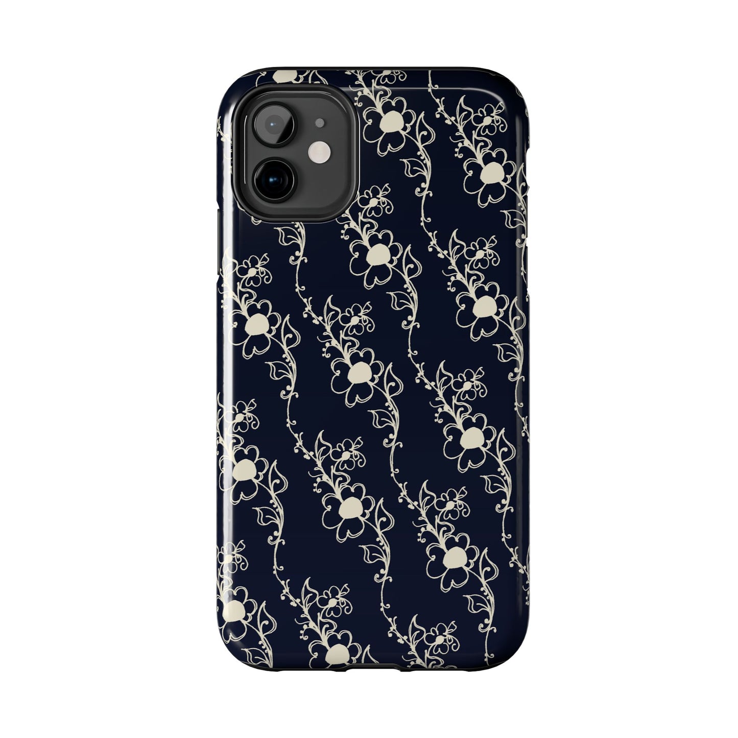 Diagonal Daisies Black / Ivory Phone Case