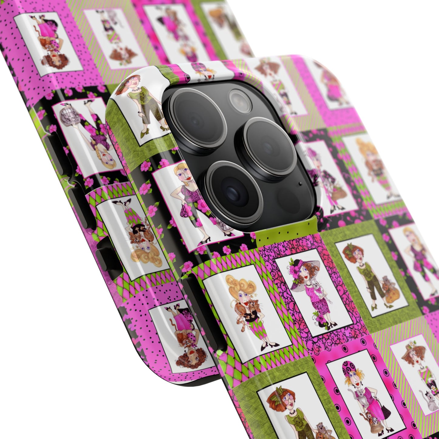 Cat Ladies Cerise Phone Case