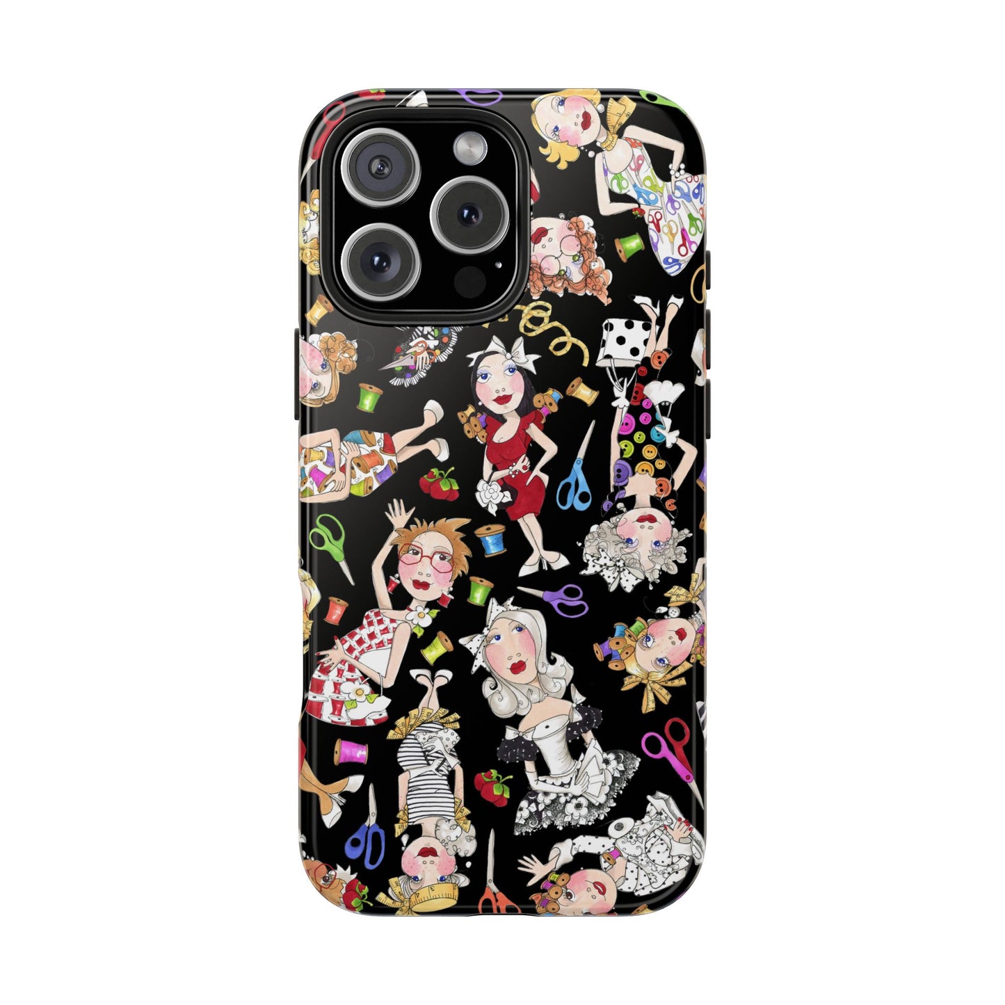 Sew Tossed Black Phone Case