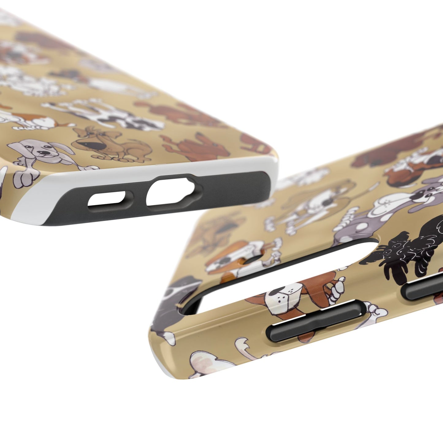 Tossed Doggies Tan Phone Case