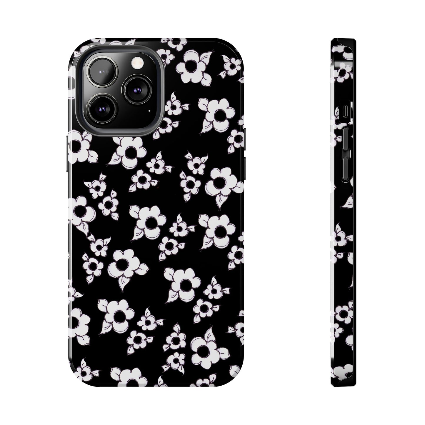Daisy Cluster Black / White Phone Case