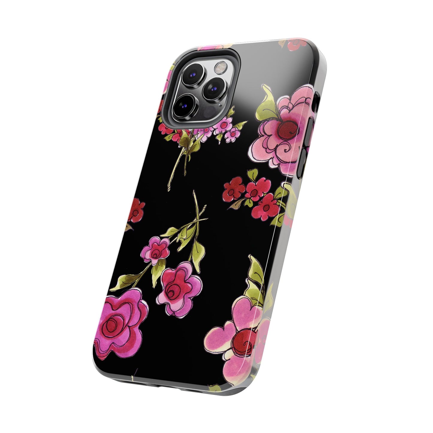 Jumbo Floral Black Phone Case