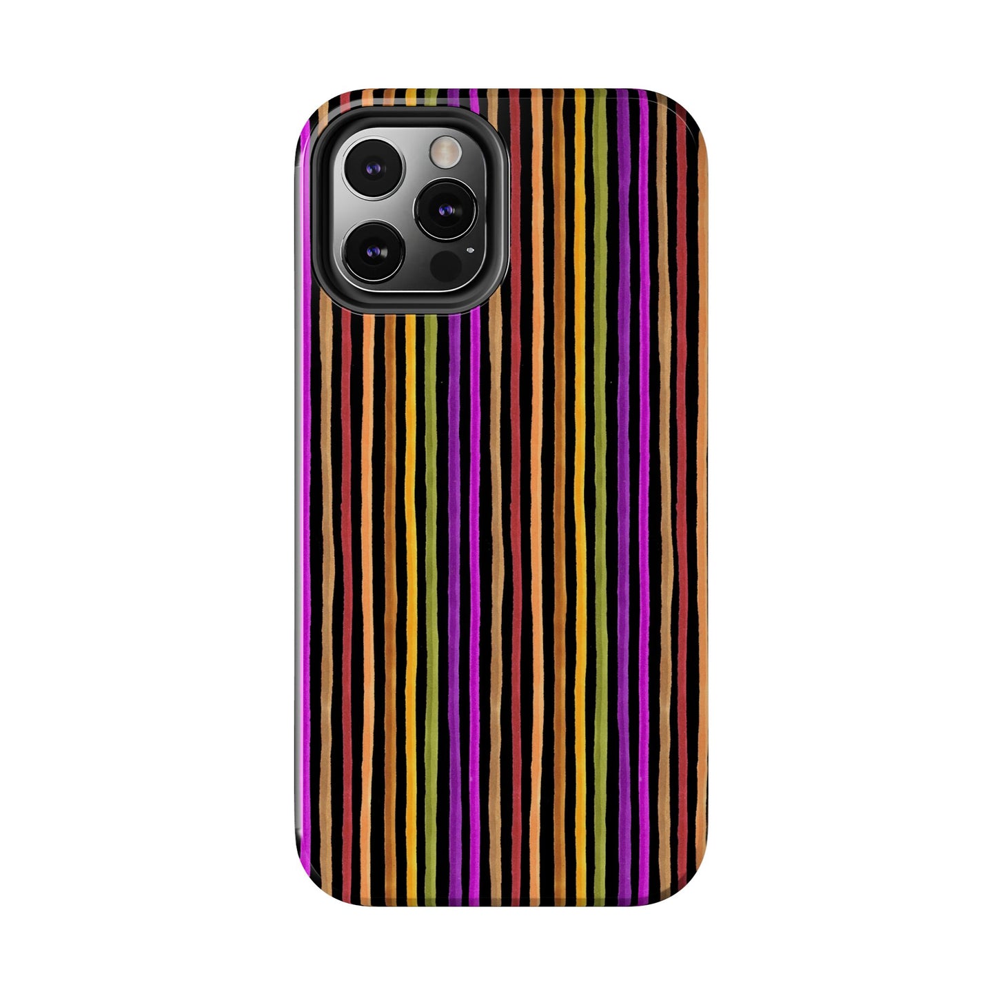 Spice Stripe Black Phone Case