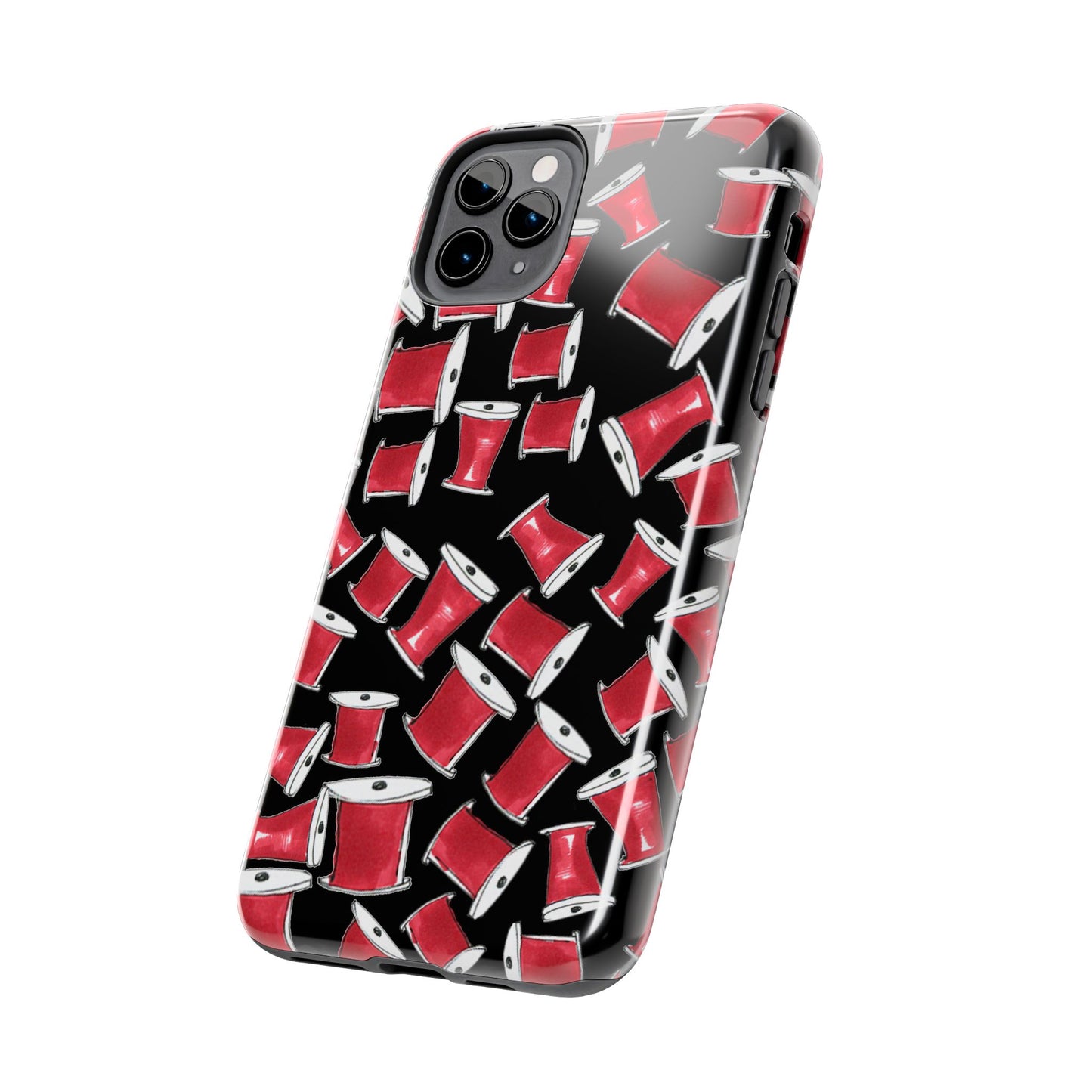 Red Thread Black Phone Case