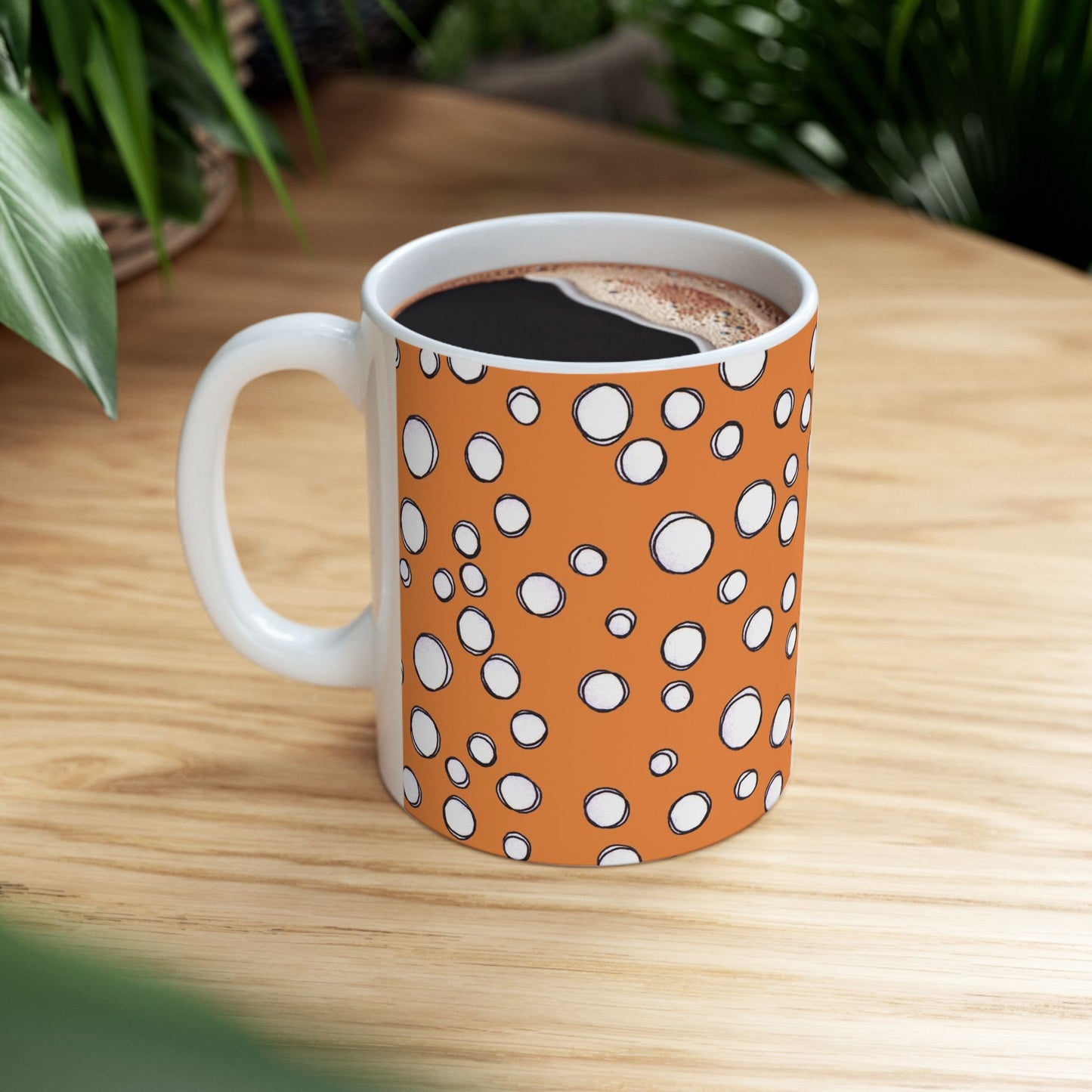 Pot Dots Orange Cup