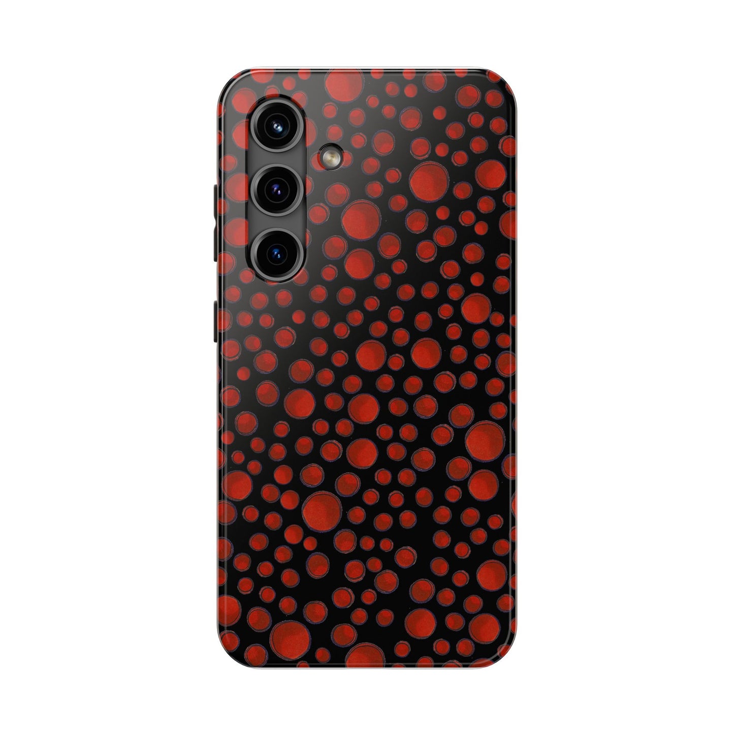 Dot Assortment Black / Red Phone Case