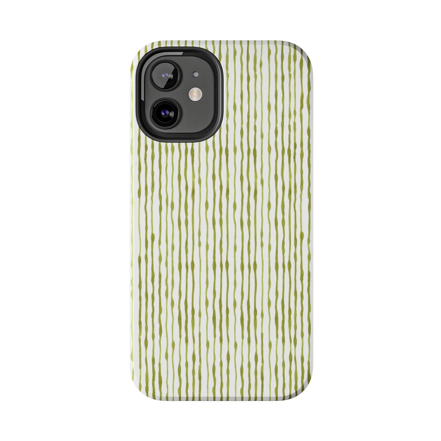 Faux Seersucker White / Green Phone Case