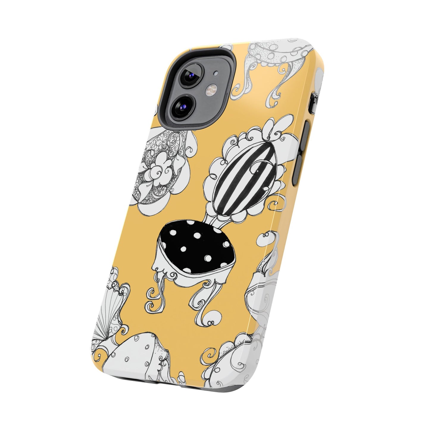 Bistro Chairs Yellow Phone Case