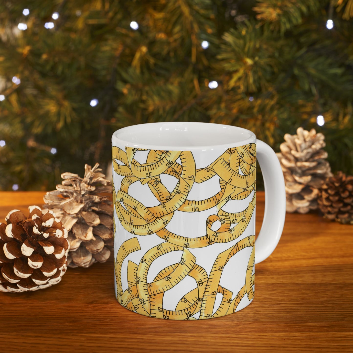 Tape Tangle White Cup