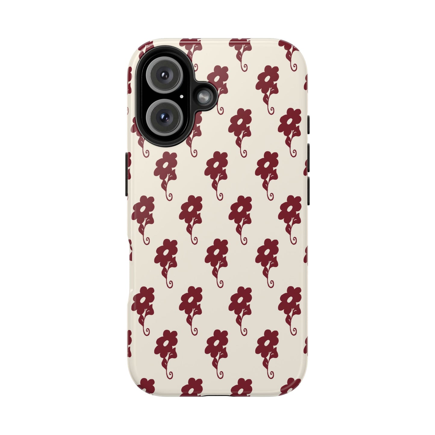 Flowers Ivory / Red Phone Case