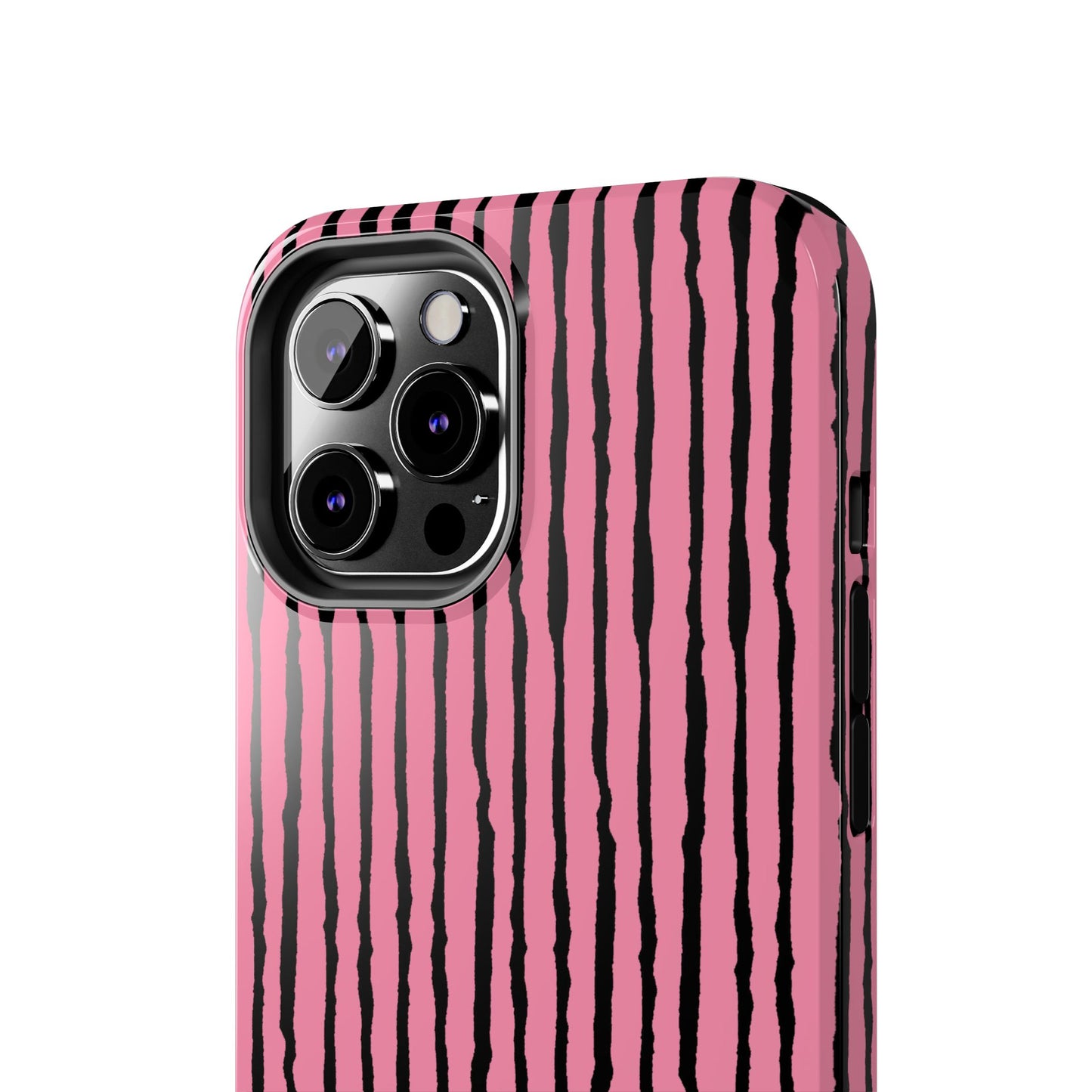 Sorta Stripe Bright Pink / Black Phone Case