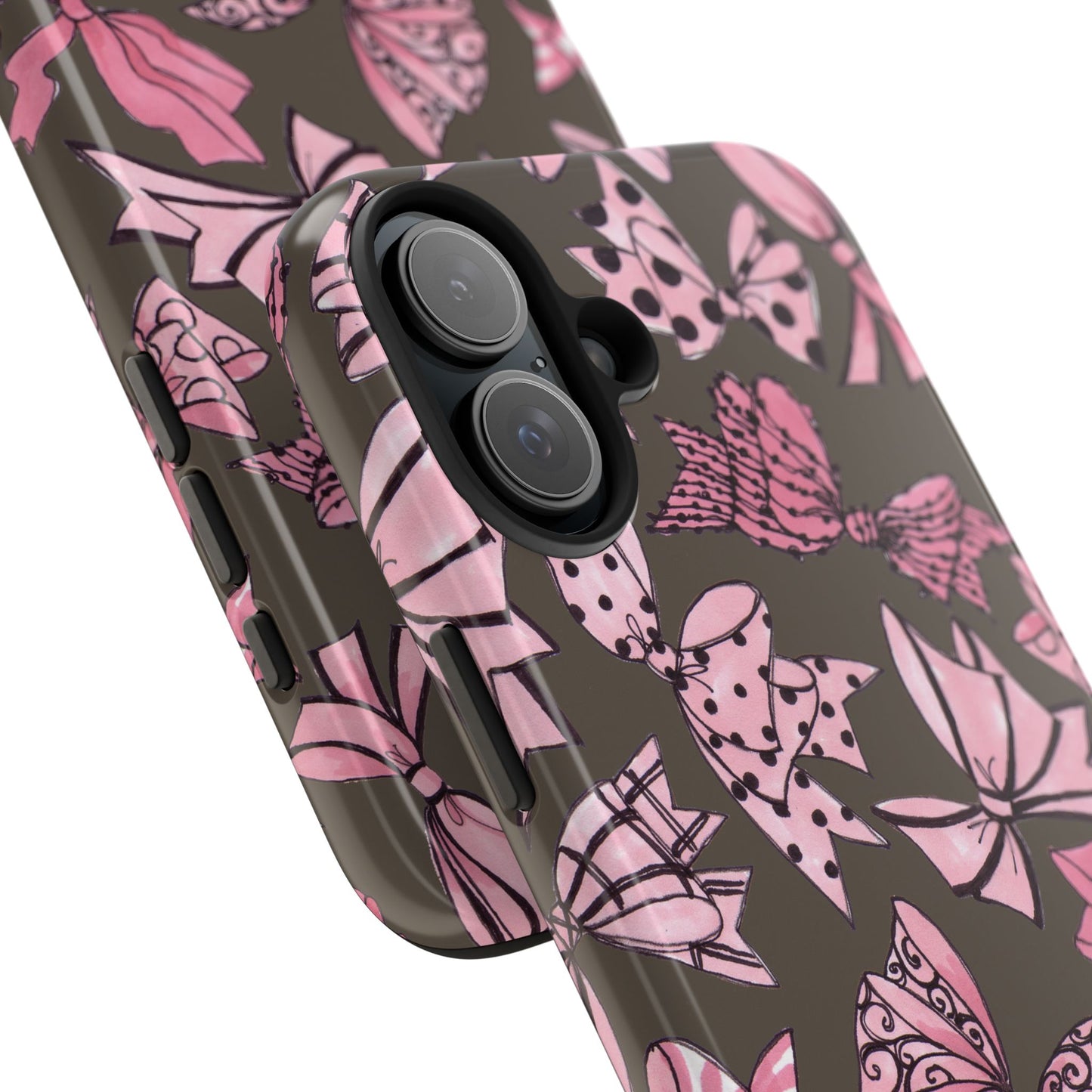 Blushing Bows Mocha Phone Case