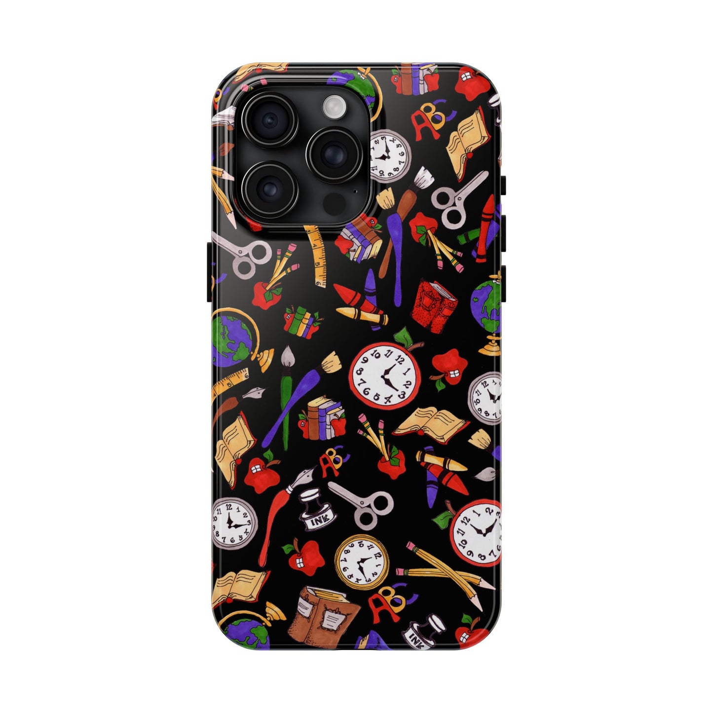 School Stuff Black Phone Case
