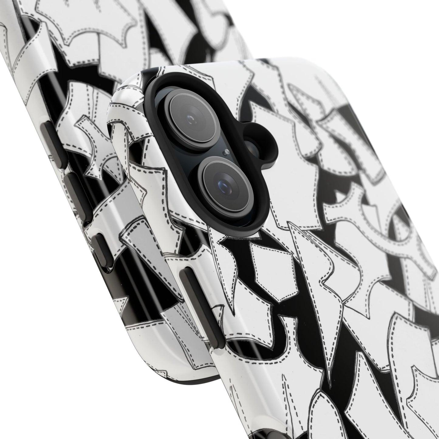 Pattern Pieces Black Phone Case