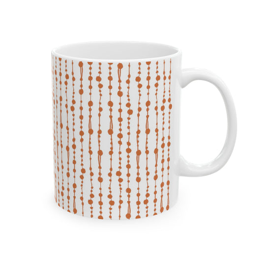 Beaded Curtain White / Bronze Cup