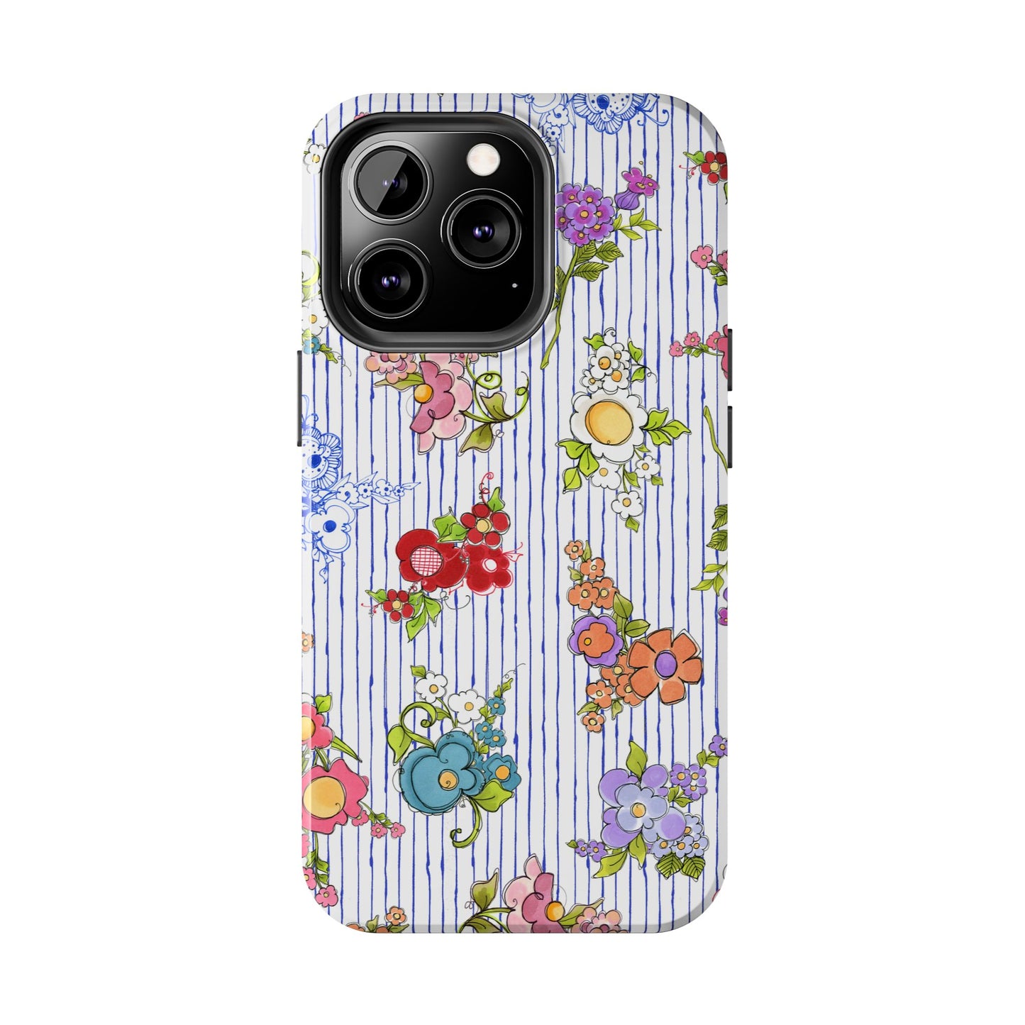 Mixed Bouquets Blue / White Phone Case