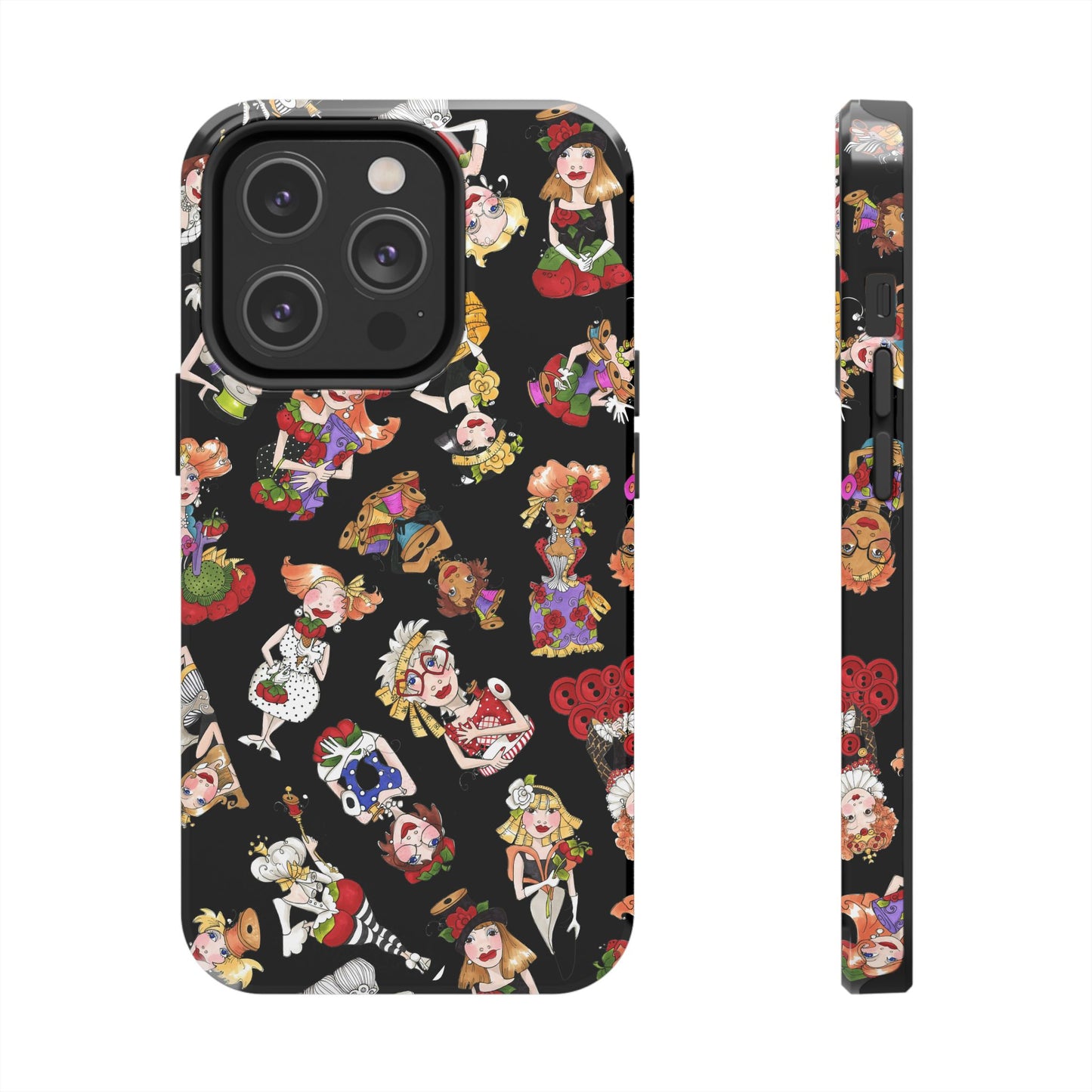 Curious Toss Black Phone Case