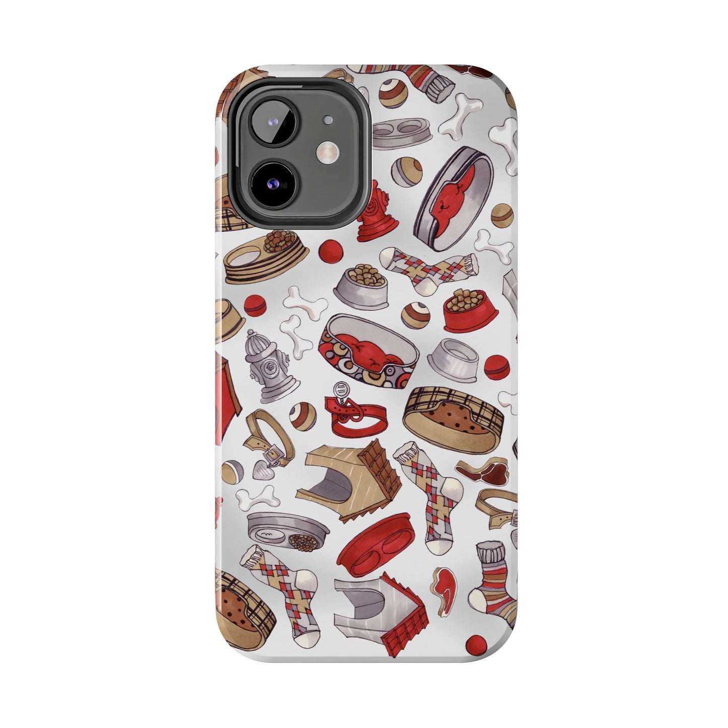Doggie Stuff Gray Phone Case