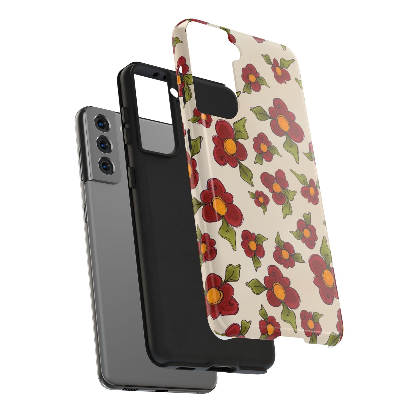 Chili Pepper Daisies Phone Case