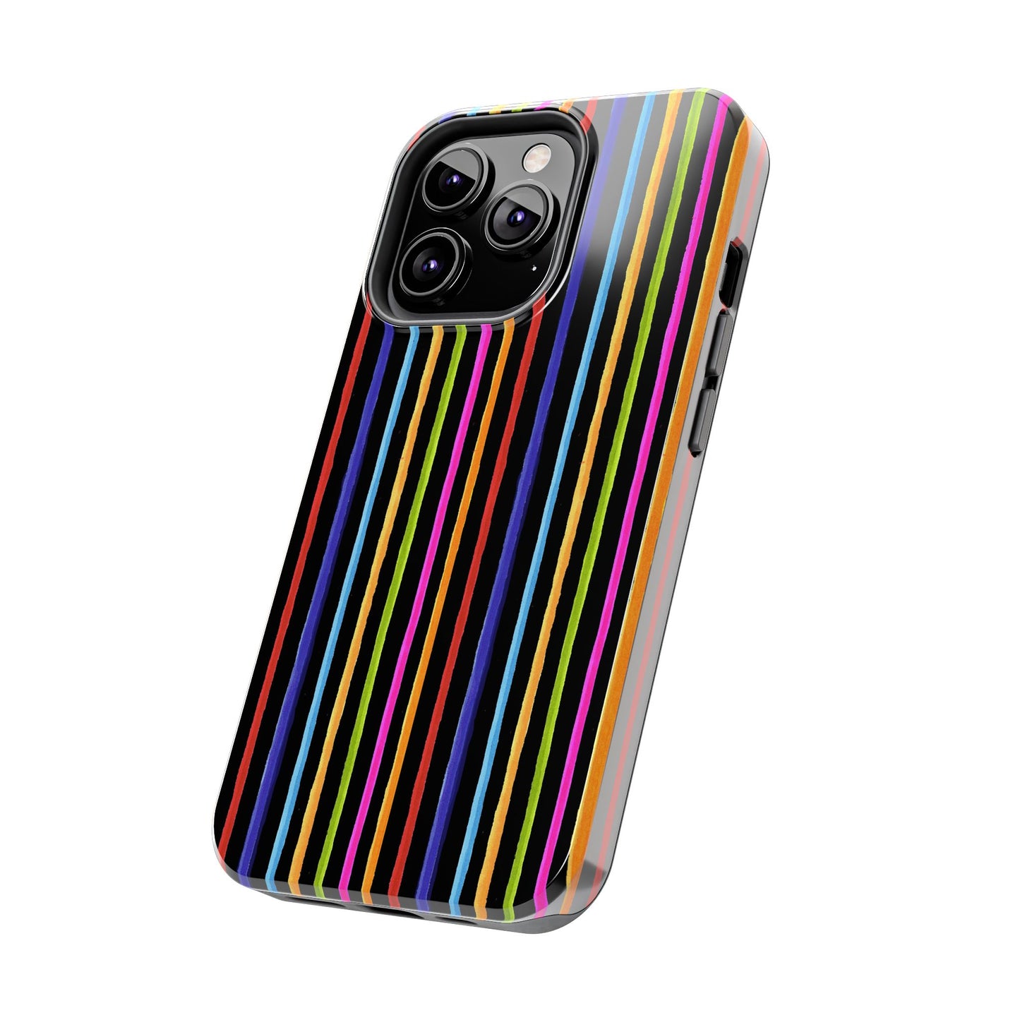 Happy Stripe Black Phone Case