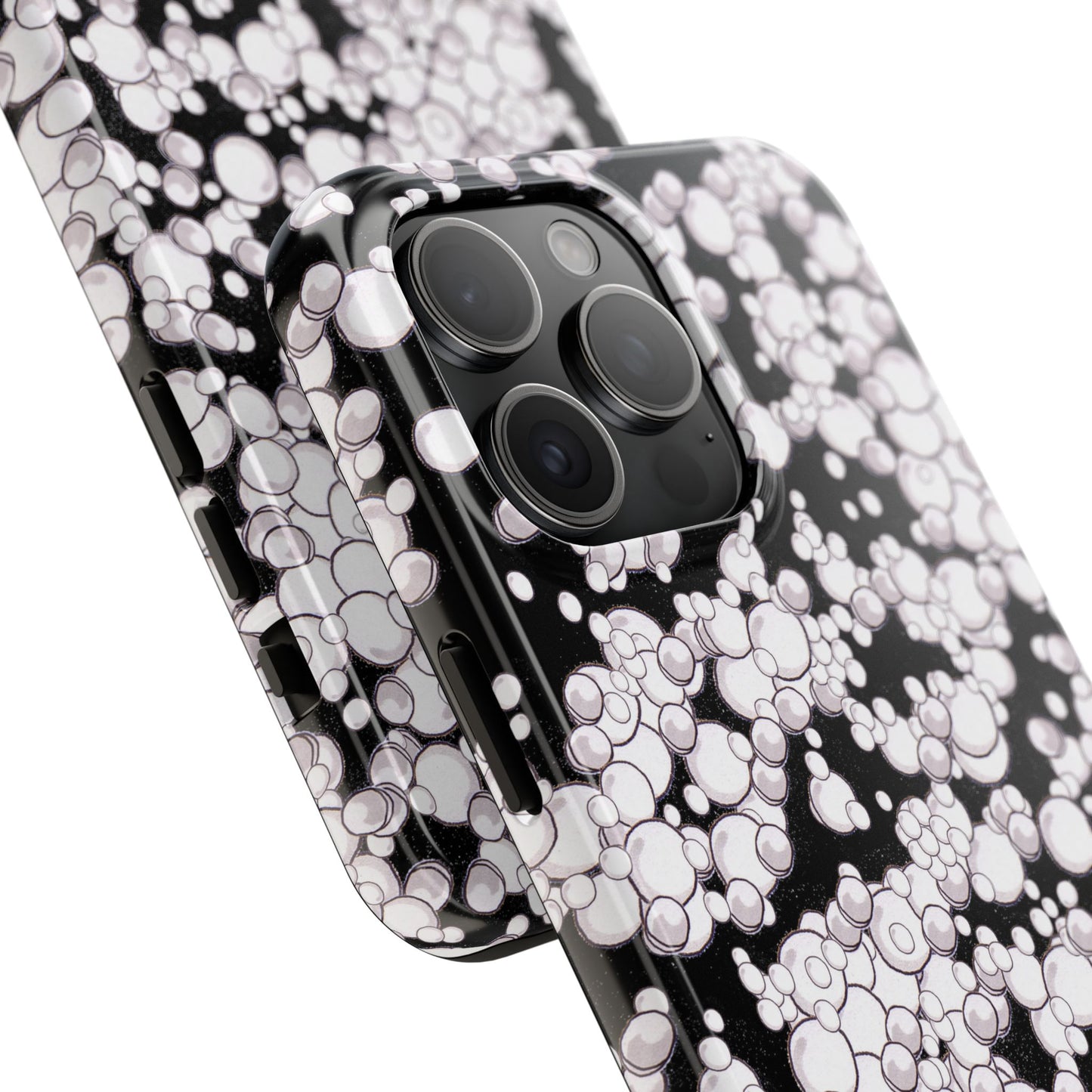 Bubble Dots Black Phone Case